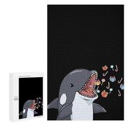 1000 PCS Rompecabezas para Adolescentes Christmas Orca Whale Gift Rompecabezas para Adultos Juego Práctico Difícil Interacción Entre Padres E Hijos 1000 PCS