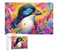 1000 PCS Rompecabezas para Adolescentes Colorful Bird in Floral Paradise Rompecabezas para Adultos Juegos Familiares Regalo De Cumpleaños Diversión En Casa Actividades, 1000 PCS