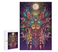 1000 PCS Rompecabezas para Adolescentes Colorful Cat Mandala Artwork Rompecabezas para Adultos Juegos Familiares Regalo De Cumpleaños Diversión En Casa Actividades, 1000 PCS
