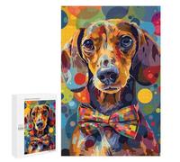 1000 PCS Rompecabezas para Adolescentes Colorful Dachshund Dog Rompecabezas para Adultos Juegos Familiares Desafío Difícil Ayuda A Ejercitar El Cerebro 1000 PCS