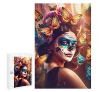 1000 PCS Rompecabezas para Adolescentes Colorful Day of The Dead Rompecabezas para Adultos Juegos Familiares Mejora La Memoria Regalos para Amigos Y Familiares 1000 PCS