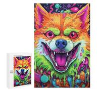 1000 PCS Rompecabezas para Adolescentes Colorful Fox Portrait -8 Rompecabezas para Adultos Juego Familiar Análisis Y Lógica Regalos para Reducir El Estrés 1000 PCS