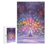 1000 PCS Rompecabezas para Adolescentes Colorful Peacock Displaying Feathers Rompecabezas para Adultos Que Mejoran La Memoria Juegos De Ingenio Familiares Difíciles Y Desafiantes 1000 PCS