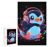 1000 PCS Rompecabezas para Adolescentes Colorful Penguin Splash Rompecabezas para Adultos Juegos Familiares Desafío Difícil Ayuda A Ejercitar El Cerebro 1000 PCS