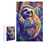 1000 PCS Rompecabezas para Adolescentes Colorful Sloth in Jungle Rompecabezas para Adultos Juegos Divertidos Regalo De Cumpleaños Cumpleaños Y Navidad 1000 PCS
