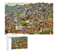 1000 PCS Rompecabezas para Adolescentes Colorful Slums of Rio Rompecabezas para Adultos Juego Práctico Desafío Difícil Cumpleaños Y Navidad 1000 PCS