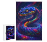 1000 PCS Rompecabezas para Adolescentes Colorful Snake in Cosmic Background Rompecabezas Juegos Relajantes Pero Divertidos Y Humorísticos Cumpleaños Y Navidad 1000 PCS