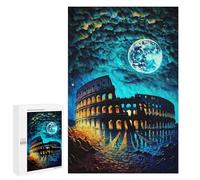 1000 PCS Rompecabezas para Adolescentes Colosseum of Rome Painting Rompecabezas para Adultos Juegos Relajantes Mejora La Memoria Interacción Entre Padres E Hijos 1000 PCS