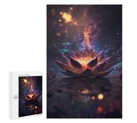 1000 PCS Rompecabezas para Adolescentes Cosmic Bloom Black Lotus Rompecabezas para Adultos Juegos Familiares Desafío Difícil Ayuda A Ejercitar El Cerebro 1000 PCS