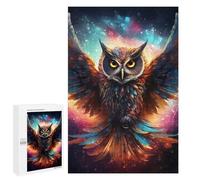 1000 PCS Rompecabezas para Adolescentes Cosmic Owl Artwork-3 Rompecabezas para Adultos Juego Práctico Desafío Difícil Cumpleaños Y Navidad 1000 PCS
