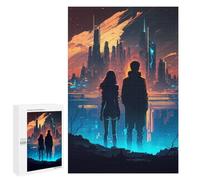 1000 PCS Rompecabezas para Adolescentes Couple Night City Life Rompecabezas para Adultos Juguetes Antiestrés Desafío Difícil Cumpleaños