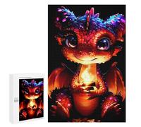1000 PCS Rompecabezas para Adolescentes Cute Baby Dragon Art Rompecabezas para Adultos Juegos Familiares Desafío Difícil Ayuda A Ejercitar El Cerebro 1000 PCS