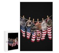 1000 PCS Rompecabezas para Adolescentes Cute Bunnies in Socks Rompecabezas para Adultos Juegos Familiares Desafío Difícil Ayuda A Ejercitar El Cerebro 1000 PCS