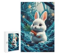 1000 PCS Rompecabezas para Adolescentes Cute Bunny In A Dreamy Forest Rompecabezas para Adultos Juguetes Antiestrés Desafío Difícil Cumpleaños