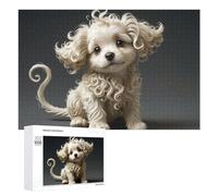 1000 PCS Rompecabezas para Adolescentes Cute Fluffy Puppy Rompecabezas para Adultos Juego Práctico Desafío Difícil Cumpleaños Y Navidad 1000 PCS