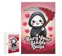 1000 PCS Rompecabezas para Adolescentes Cute Grim Reaper Valentines Day Rompecabezas Juegos Relajantes Desafío Difícil Desafiante De Completar 1000 PCS