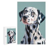 1000 PCS Rompecabezas para Adolescentes Dalmatian Dog Portrait Illustration Rompecabezas para Adultos Regalos De Cumpleaños Juego Familiar Apto para Personas De 14 Años En Adelante 1000 PCS