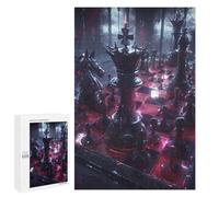 1000 PCS Rompecabezas para Adolescentes Dark Chessboard Rompecabezas Juegos Relajantes Pero Divertidos Y Humorísticos Cumpleaños Y Navidad 1000 PCS