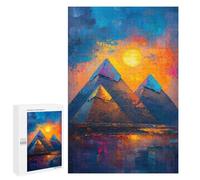 1000 PCS Rompecabezas para Adolescentes Dessert Egypt Pyramids Juegos Familiares De Rompecabezas para Adultos Que Mejoran La Memoria Ayudan A Ejercitar El Cerebro 1000 PCS
