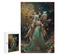1000 PCS Rompecabezas para Adolescentes Diosa De Lo Inevitable Santisima Muerte Rompecabezas para Adultos Juegos De Relajación Decoración De Pared Ayuda A Ejercitar El Cerebro 1000 PCS