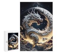 1000 PCS Rompecabezas para Adolescentes Dragon Moon Fantasy Art Rompecabezas para Adultos Juego Familiar Análisis Y Lógica Regalos para Reducir El Estrés 1000 PCS