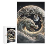 1000 PCS Rompecabezas para Adolescentes Dragon Moon Sky Art -2 Rompecabezas para Adultos Juegos Familiares Regalo De Cumpleaños Diversión En Casa Actividades, 1000 PCS