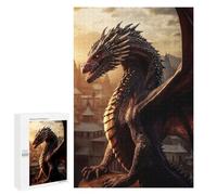 1000 PCS Rompecabezas para Adolescentes Dragon Sentinel Rompecabezas para Adultos Juguetes Antiestrés Desafío Difícil Cumpleaños