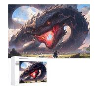 1000 PCS Rompecabezas para Adolescentes Dragon Vs. Human Epic Fantasy Battle Rompecabezas para Adolescentes Juguetes Antiestrés Vacaciones En Casa Matar El Tiempo Desafío Educativo 1000 PCS