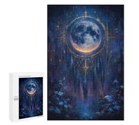 1000 PCS Rompecabezas para Adolescentes Dreamcatcher Moonlit Night Painting Rompecabezas para Adultos Juegos De Relajación Decoración De Pared Ayuda A Ejercitar El Cerebro 1000 PCS