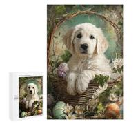 1000 PCS Rompecabezas para Adolescentes Easter Basket with Cute Puppy-1 Rompecabezas para Adolescentes Difíciles Cada Pieza Es Única - Regalo De Cumpleaños, Regalos, 1000 PCS