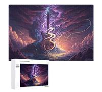 1000 PCS Rompecabezas para Adolescentes Electric Guitar Storm Waves Rompecabezas para Adultos Juego Práctico Montaje De Patrones Cumpleaños Y Navidad 1000 PCS