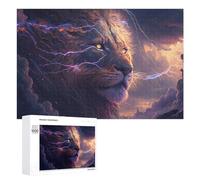 1000 PCS Rompecabezas para Adolescentes Electric Lion Artwork -1 Rompecabezas para Adultos Juego Práctico Montaje De Patrones Cumpleaños Y Navidad 1000 PCS