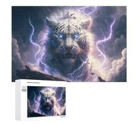 1000 PCS Rompecabezas para Adolescentes Electric Tiger Storm Artwork Rompecabezas para Adultos Juego Práctico Montaje De Patrones Cumpleaños Y Navidad 1000 PCS