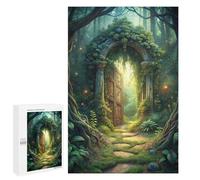 1000 PCS Rompecabezas para Adolescentes Enchanted Forest Gate Rompecabezas para Adultos Juego Práctico Difícil Interacción Entre Padres E Hijos 1000 PCS