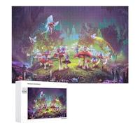 1000 PCS Rompecabezas para Adolescentes Enchanted Mushroom Grove Rompecabezas para Adultos Juego De Ingenio Regalos para Mujeres Cumpleaños Y Navidad 1000 PCS