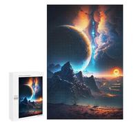 1000 PCS Rompecabezas para Adolescentes Ethereal Twilight Peaks Rompecabezas para Adultos Juguetes Antiestrés Desafío Difícil Cumpleaños