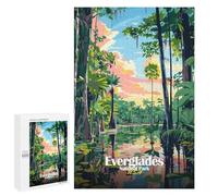 1000 PCS Rompecabezas para Adolescentes Everglades National Park Illustration Rompecabezas para Adultos Juguetes Antiestrés Decoración De Pared Diversión Actividades En Casa, 1000 PCS