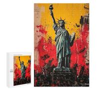 1000 PCS Rompecabezas para Adolescentes Expressionist Statue of Liberty - Bold Contemporary Art Reinterpretation Rompecabezas para Adultos Juegos Divertidos Regalo De Cumpleaños Cump