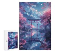 1000 PCS Rompecabezas para Adolescentes Fantasy Anime Torii Gate Rompecabezas para Adultos Juguetes Antiestrés Desafío Difícil Cumpleaños