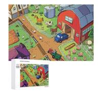 1000 PCS Rompecabezas para Adolescentes Farmland Fun A Barnyard Adventure Rompecabezas para Adultos Juego Práctico Desafío Difícil Cumpleaños Y Navidad 1000 PCS