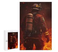1000 PCS Rompecabezas para Adolescentes Firefighter in Flames Juegos Familiares De Rompecabezas para Adultos Que Mejoran La Memoria Ayudan A Ejercitar El Cerebro 1000 PCS
