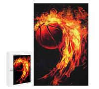 1000 PCS Rompecabezas para Adolescentes Flaming Basketball Juegos Familiares De Rompecabezas para Adultos Que Mejoran La Memoria Ayudan A Ejercitar El Cerebro 1000 PCS