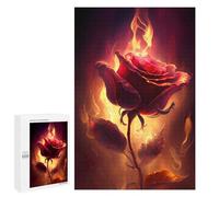 1000 PCS Rompecabezas para Adolescentes Flaming Rose Artwork-2 Rompecabezas para Adultos Juegos Familiares Mejora La Memoria Regalos para Amigos Y Familiares 1000 PCS