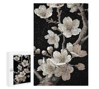 1000 PCS Rompecabezas para Adolescentes Floral Engraving on Black Background Juegos Familiares De Rompecabezas para Adultos Que Mejoran La Memoria Ayudan A Ejercitar El Cerebro 1000 PCS