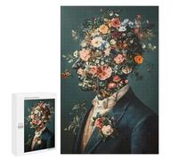 1000 PCS Rompecabezas para Adolescentes Floral Man Portrait Abstract Mental Roses Rompecabezas para Adultos Regalos De Cumpleaños Juego Familiar Apto para Personas De 14 Años En Adelante 1000 PCS