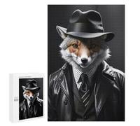 1000 PCS Rompecabezas para Adolescentes Fox Funny Black and White Rompecabezas para Adultos Juegos Familiares Mejora La Memoria Regalos para Amigos Y Familiares 1000 PCS