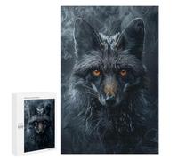1000 PCS Rompecabezas para Adolescentes Fox in Black Smoke Juegos Familiares De Rompecabezas para Adultos Que Mejoran La Memoria Ayudan A Ejercitar El Cerebro 1000 PCS