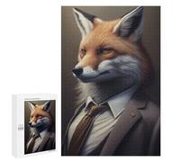1000 PCS Rompecabezas para Adolescentes Fox in Formal Attire -2 Rompecabezas para Adultos Juegos Familiares Desafío Difícil Ayuda A Ejercitar El Cerebro 1000 PCS