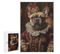 1000 PCS Rompecabezas para Adolescentes French Bulldog Noble Scholar Renaissance Pet Art Juegos Familiares De Rompecabezas para Adultos Que Mejoran La Memoria Ayudan A Ejercitar El Cerebro 1000 PCS