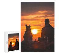 1000 PCS Rompecabezas para Adolescentes Friendship of Man and Dog Juegos Familiares De Rompecabezas para Adultos Que Mejoran La Memoria Ayudan A Ejercitar El Cerebro 1000 PCS